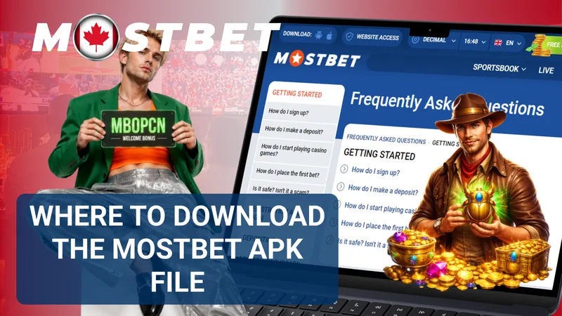 Mostbet APK download page on official website