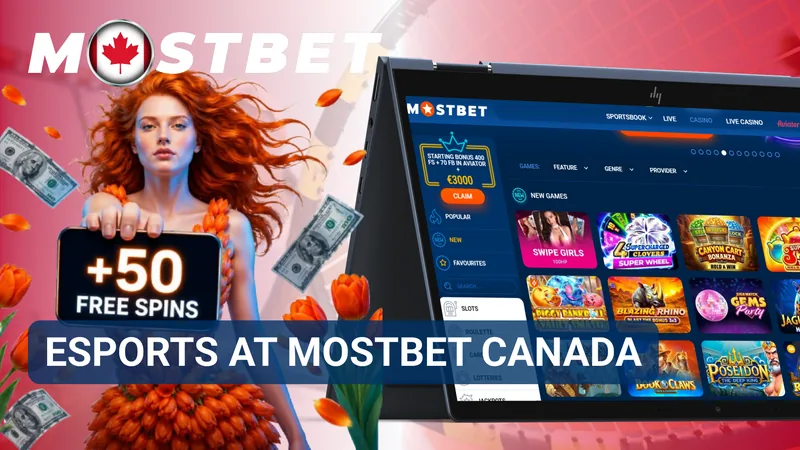 Esports betting interface with live match markets and competitive gaming events available on MostBet Canada.