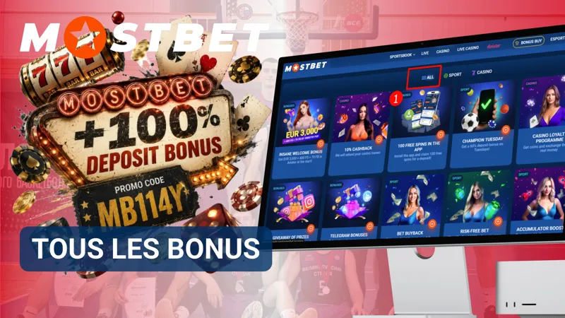 Liste complète des offres de bonus et promotions disponibles sur Mostbet.
