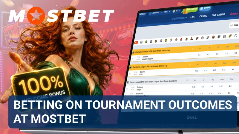 Tournament betting markets featuring long-term predictions on MostBet.